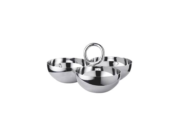 Design Snackschale „Apura“ aus Edelstahl, hochglanzpoliert Silber EDZARD