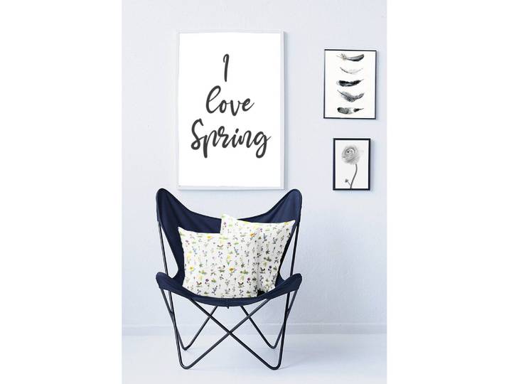 Coussin 6412 II Blanc 48 x 48cm Tissu mélangé