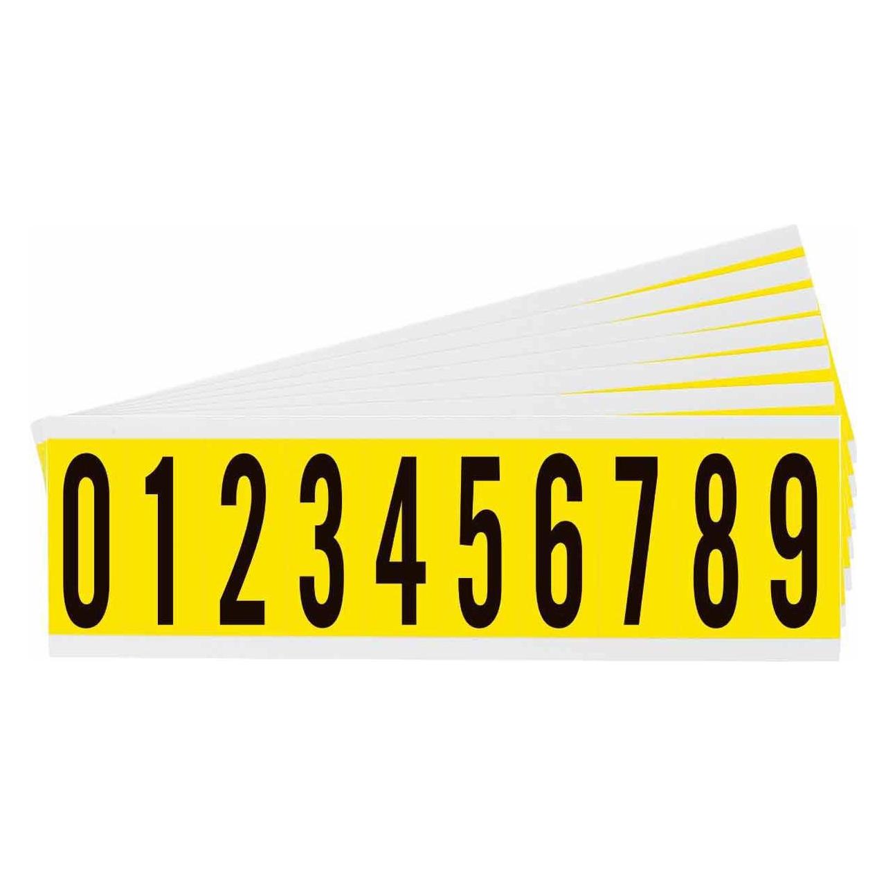 Brady 3440-#Kit, B-499, Nylongewebe, Beschriftung: Zahlenset (0-9), Schwarz auf Gelb, 22 x 57mm, S (3440-# KIT)