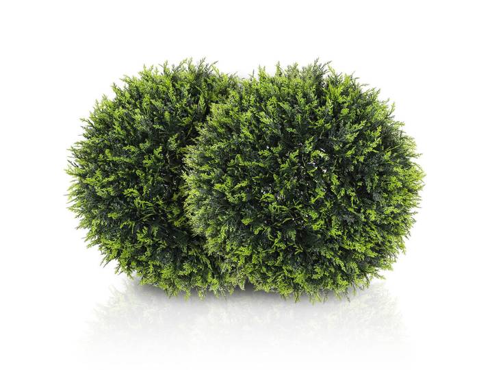 Homcom Künstlicher Zeder 2er-Set, 45 cm Zimmerpflanze, Grün, Kunststoff, 45 cm, Dekoration, Blumen & Blumentöpfe, Kunstpflanzen