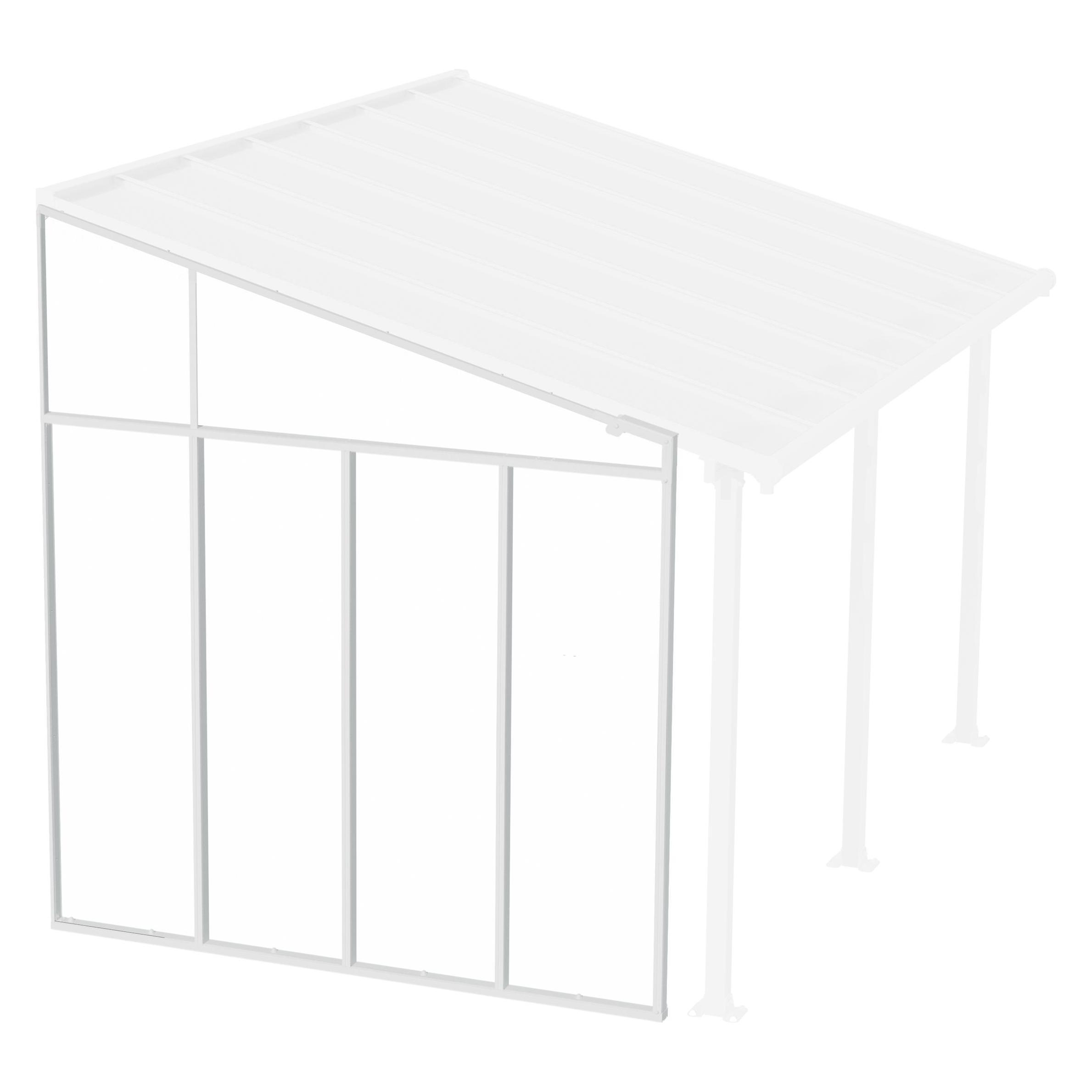 Palram Terrasse Seitenwand 6,7x257cm Weiss (69204719)