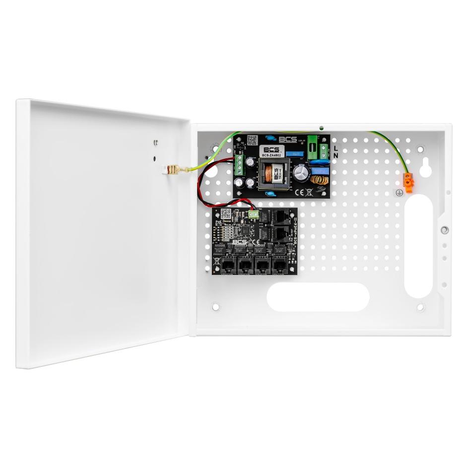 BCS BCS-IP4/E-S PoE-Netzteilset für IP-Kameras, interne Gehäuse, 5 Empfänger (5 Ports) (BCS-IP4/E-S)