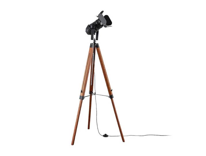 Lampadaire bois en bois marron