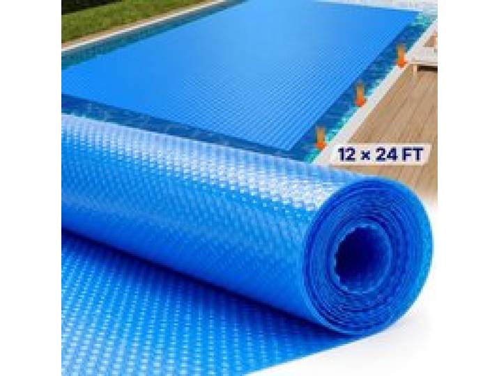VEVOR Solar-Poolabdeckung, 7,32 x 3,66 m rechteckige Solardecke für Pools, Solarabdeckung für oberirdische Schwimmbecken, 16 mil Solarabdeckungen blau