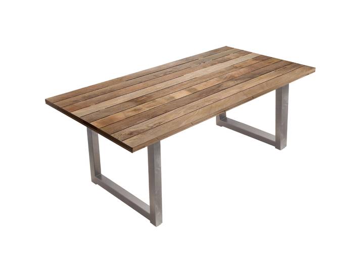 Tisch Remo Mango Natur/Antiksilber B 200 T 100 cm - Tisch