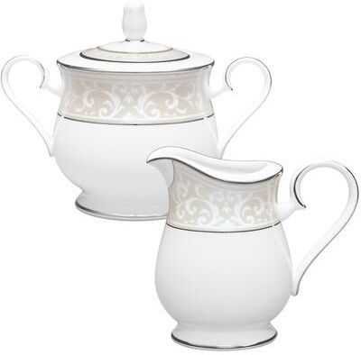 Noritake Montvale Platinum Sugar & Creamer Set