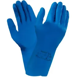 Chemikalien Schutzhandschuhe Ansell Alpha Tec blau in L Gr. 8, ehemals Versa Touch, Latexhandschuh Naturgummilatex