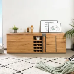 Sideboard Wild-/Zerreiche 220x45x75 natur geölt NEW AMSTERDAM #17