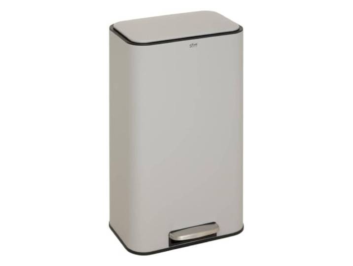 5five - poubelle rectangulaire à pédale delta 30l gris
