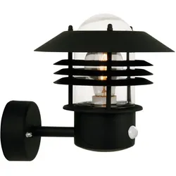 Nordlux Sensorleuchte VEJERS SENSOR Außenwandleuchte, E27, IP54, schwarz NORD-25101003
