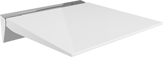 Villeroy und Boch Vicare Universal Duschklappsitz 92170368 40 x 45 cm, Aluminium