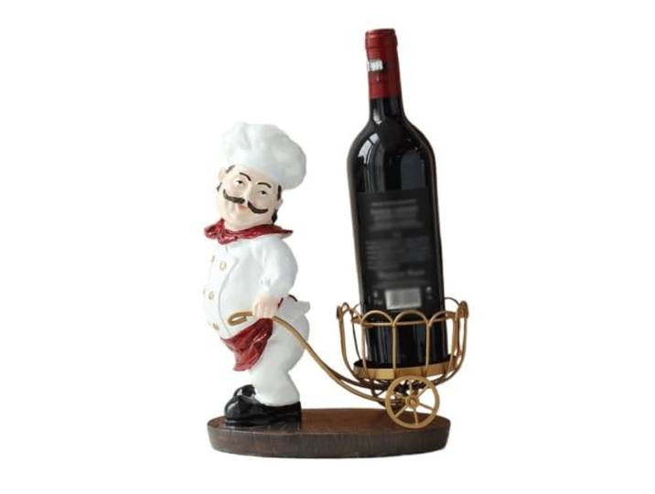 Cenz-888 Weinregal Creative Chef Weinregal, dekorative Verzierung for das Wohnzimmer(Gold)
