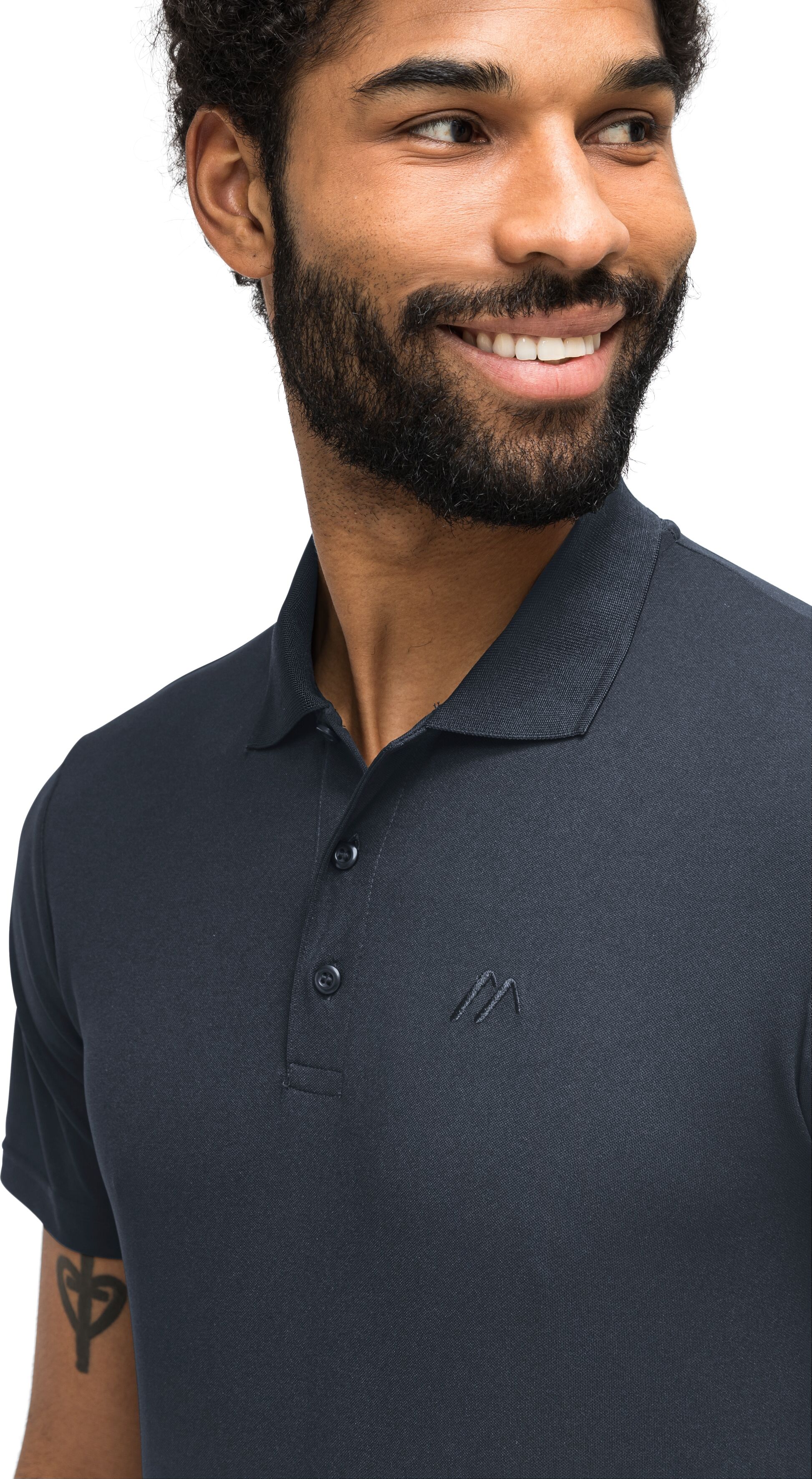 Poloshirt MAIER SPORTS "Ulrich", Herren, Gr. 6XL, grau, 100% Polyester, Rundhals, Shirts Poloshirt, Herren Polo kurzarm, leichtes Shirt, Funktionsshirt mit Kragen Reg Fit grau 6XL