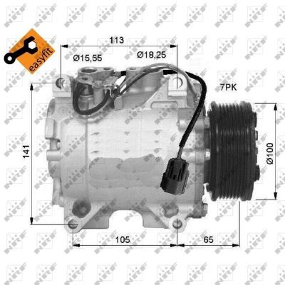 Nrf Kompressor, Klimaanlage Easy Fit 32448 Für Honda