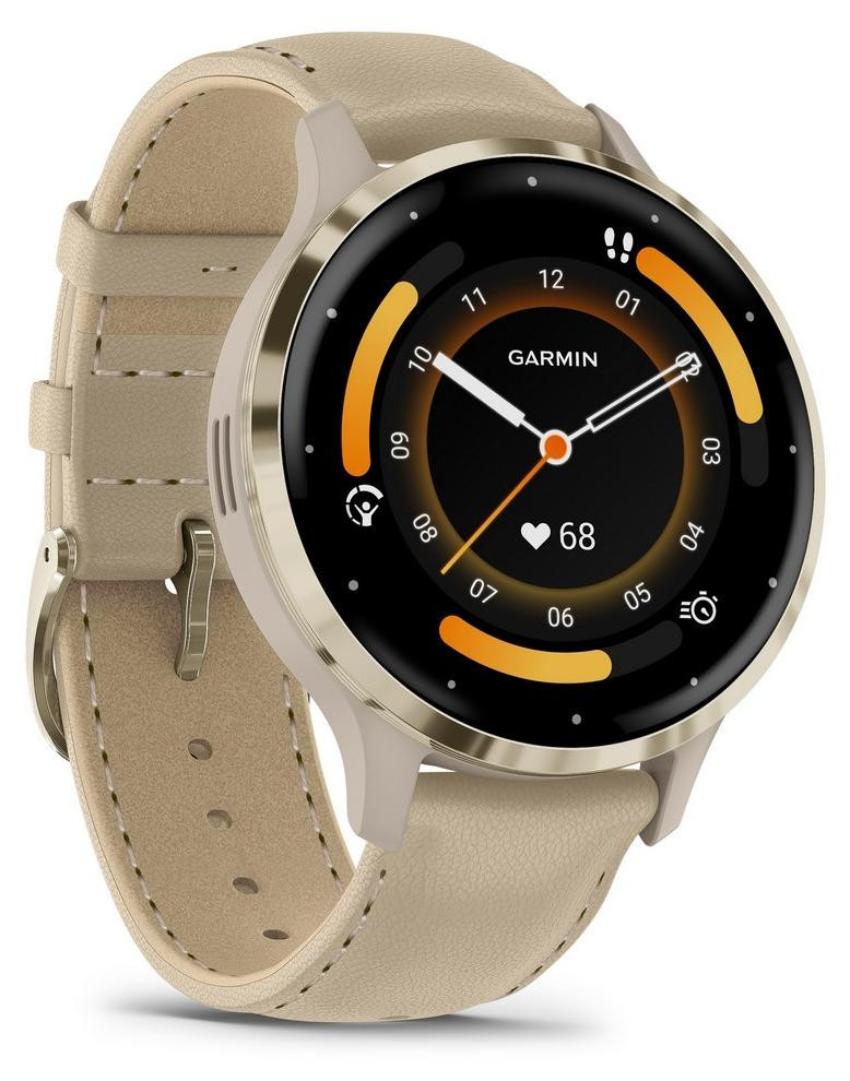 Garmin Venu 3S Smartwatch, 41 mm, French Gray/Softgold
