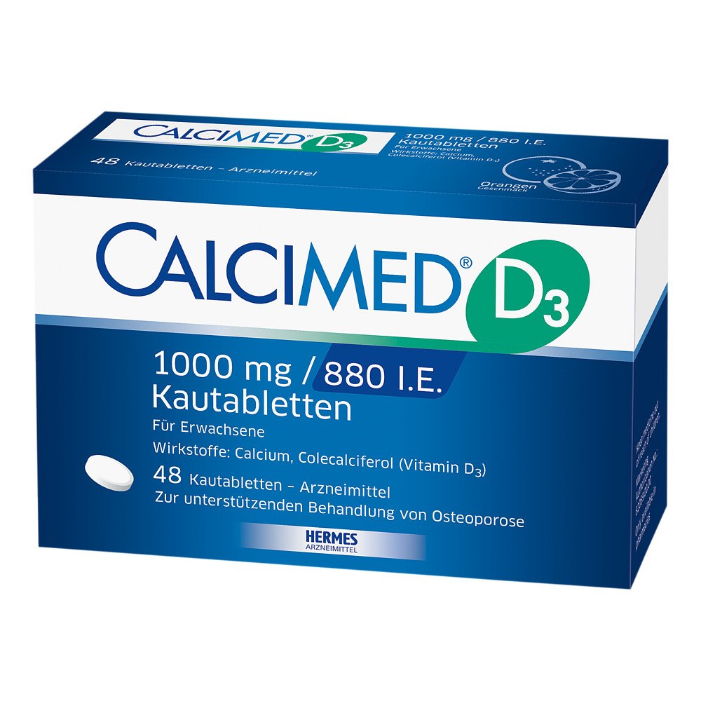 HERMES Arzneimittel GmbH Calcimed D3 1000 mg / 880 I.E. Kautabletten 09750180
