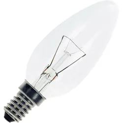 Glühbirne | Kleine Fassung E14 | Kerzenlampe | Klar | 35mm | 25W