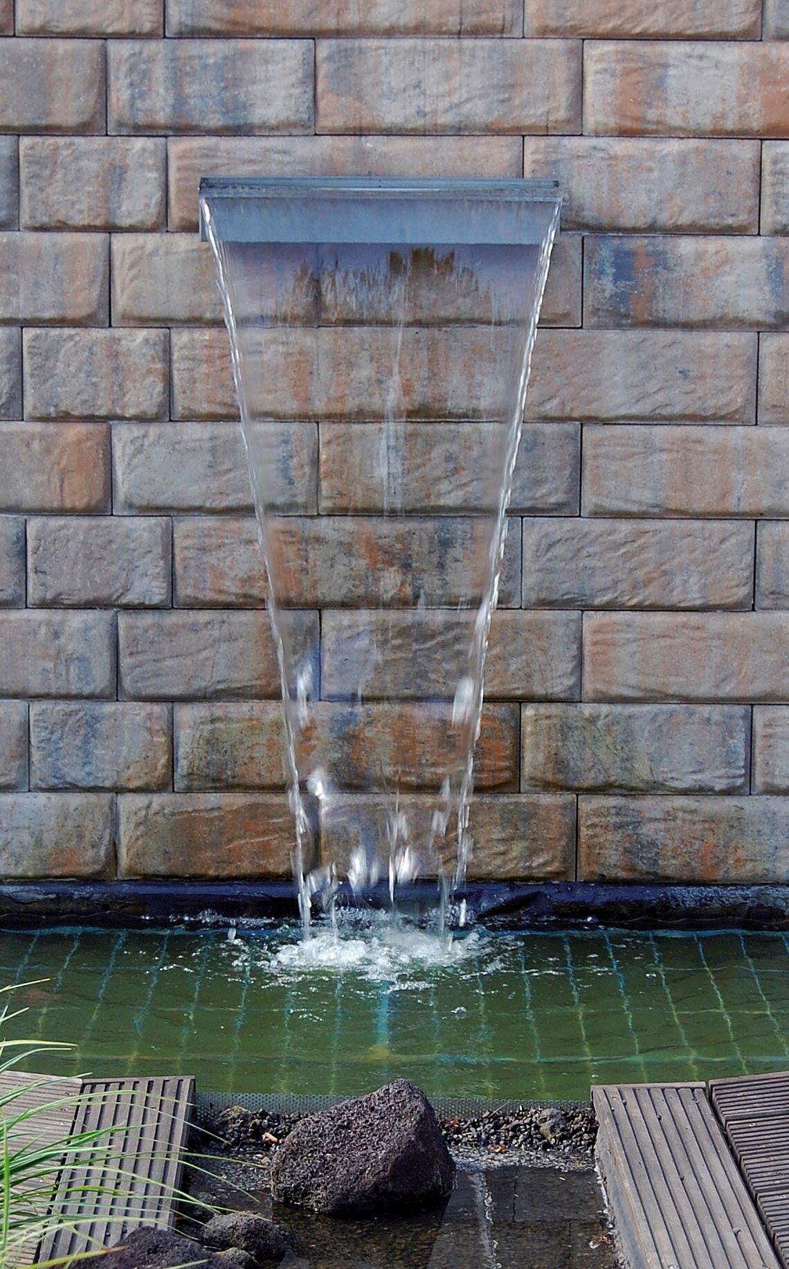 Wasserfall UBBINK "NIAGARA LED 30", silber (silberfarben), Edelstahl, Wasserspiele, Wasserfall