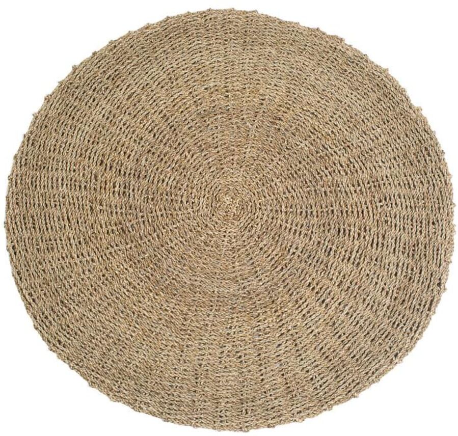 HYDILE Tapis rond en jonc de mer naturel D100 Beige 100x2x100cm