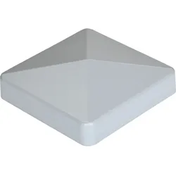 GroJa Ersatzkappe für Alu-Steckzaunpfosten und Alu-Torpfosten Silbergrau, 7x7 cm
