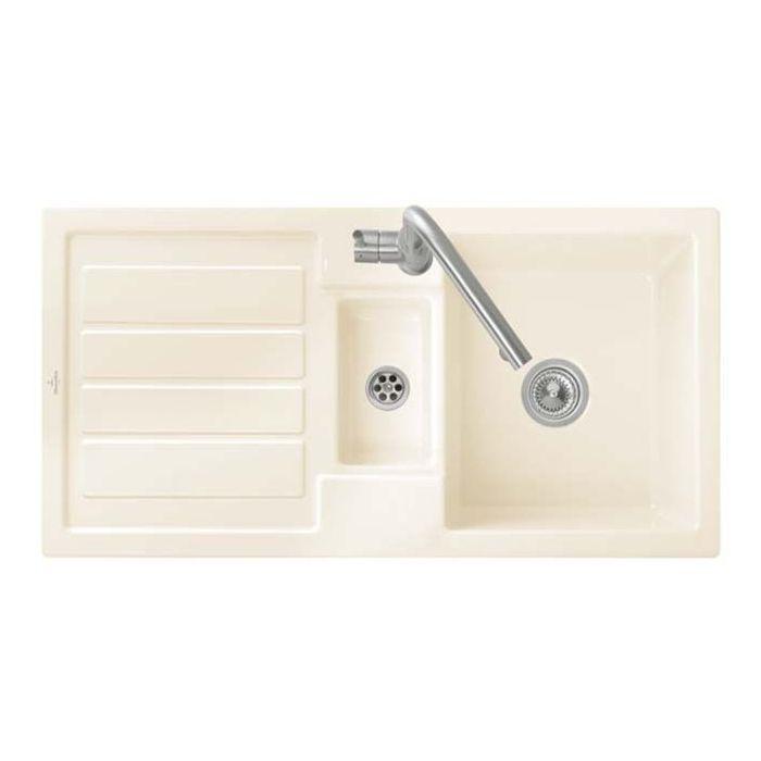Villeroy & Boch Flavia Einbauspüle 330402J0 mit Ablaufgarnitur und Exzenterbetätigung, Chromit