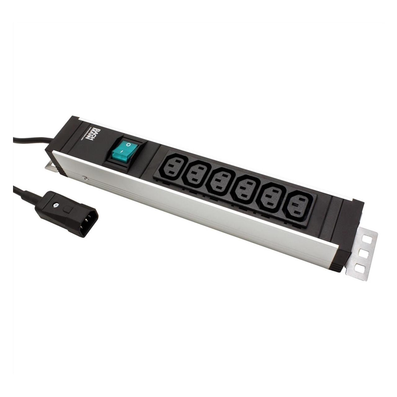 Bachmann Kaltgeräte-Steckdosenleiste (6x, IEC 60906-1, 2 m) (333.1121)