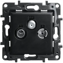 Steckdose TV-R-SAT schwarz 1,5 dB Niloe Step 863580