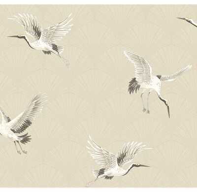 NextWall Cranes Peel and Stick Wallpaper