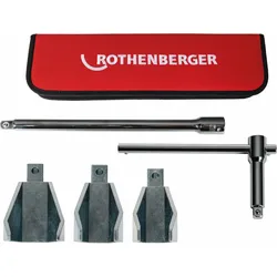ROTHENBERGER Standhahnmuttern-set, SW32-47, Griffstück Antriebsteil + Verlängerung Antriebsteil - 100110