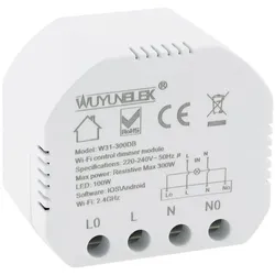 ChiliTec MILOS WiFi Unterputz Schalter + Dimmer Smart Home 10 A 230 V