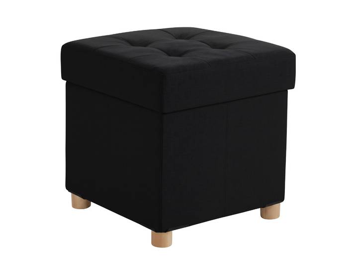 Hocker mit Stauraum Schwarz