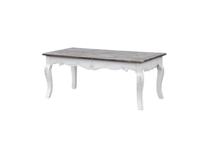 Furnlux Couchtisch Rimini White Weiß 120x60x50 cm, Holz, 120x50x60 cm, Wohnzimmer, Wohnzimmertische, Couchtische