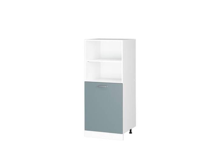 Vicco Hochschrank R-Line , Blau-Grau 60 cm mit offenen Regalen, und Tür, zur Aufbewahrung von Haushalts- und Reinigungsutensilien