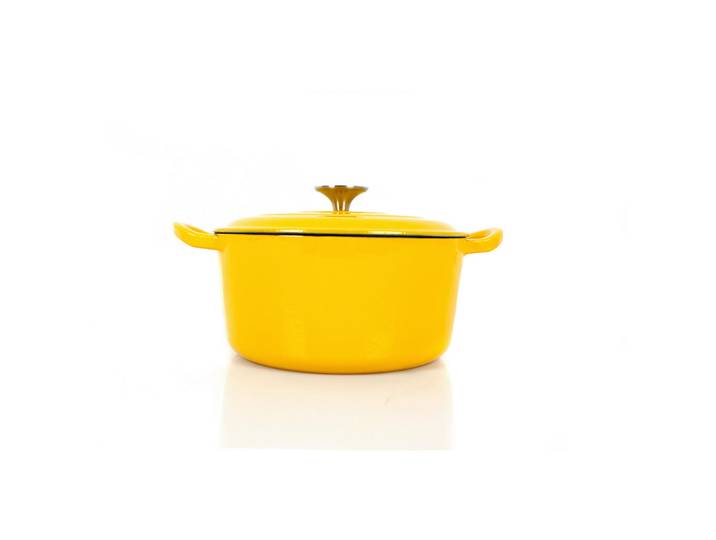 Echtwerk Schmortopf, Gelb, Metall, 3,5 l, backofengeeignet, kratzfest, geschmacksneutral, optimale Wärmeverteilung, leichte Reinigung,backofengeeignet, Kochgeschirr, Töpfe, Schmortöpfe