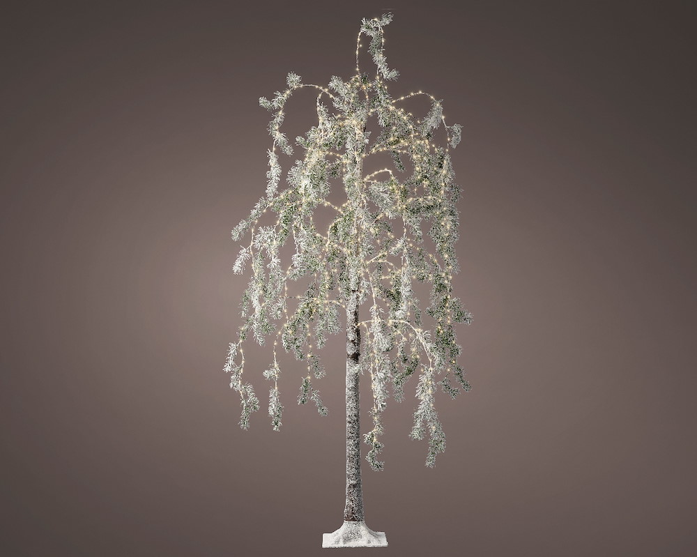 KAEMINGK Micro LED Baum Outdoor dia80 H180cm-600L,grün/warmweiß 16974337