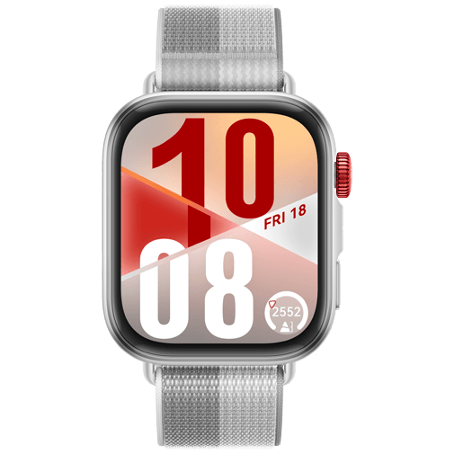 Huawei Watch Fit 4 Silber (Graues Nylon Armband)