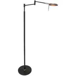 Steinhauer LED-Stehlampe Turound LED Alu, Eisen, Stahl & Metall Schwarz