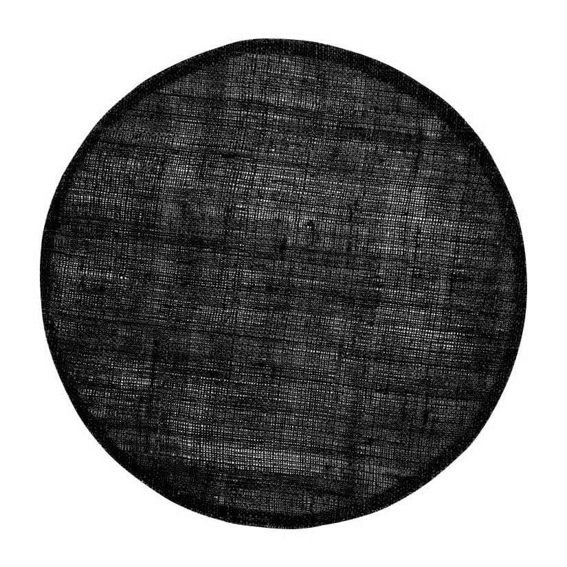 Dixie linnen placemat rond zwart
