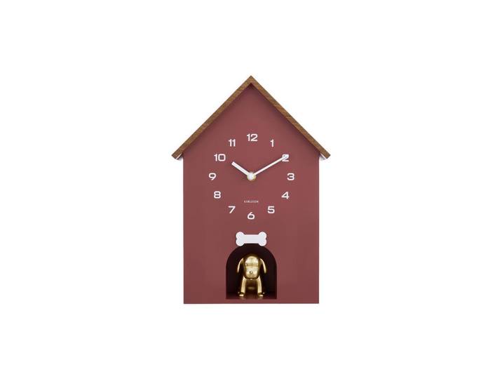 Karlsson Wanduhr Dog house, Terracotta, Kunststoff, 26.5x36.5x11.5 cm, Dekoration, Uhren, Wanduhren