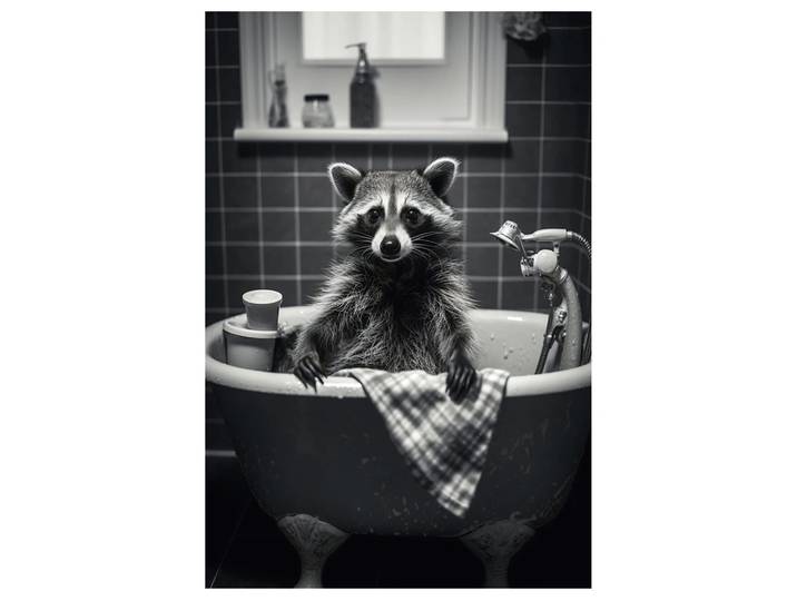Glasbild Wasch Bär! image LAND