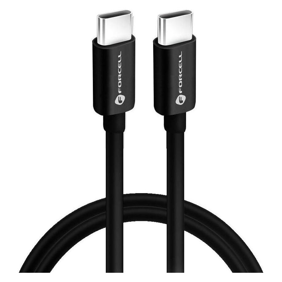 Forcell Cable F-ENERGY C338 cable Type C to Type C PD QC4.0 3A 60W 1 m black (1 m, 60 W) (5903396219641)