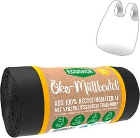 ECOSACK Öko-Müllbeutel 35,0 l schwarz 20 µm, 20 St.