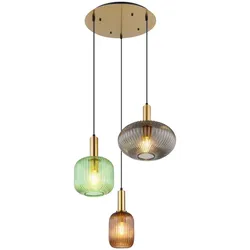 Globo 15469-3H Normy Hängeleuchte Metall Messingfarben, 3X E27