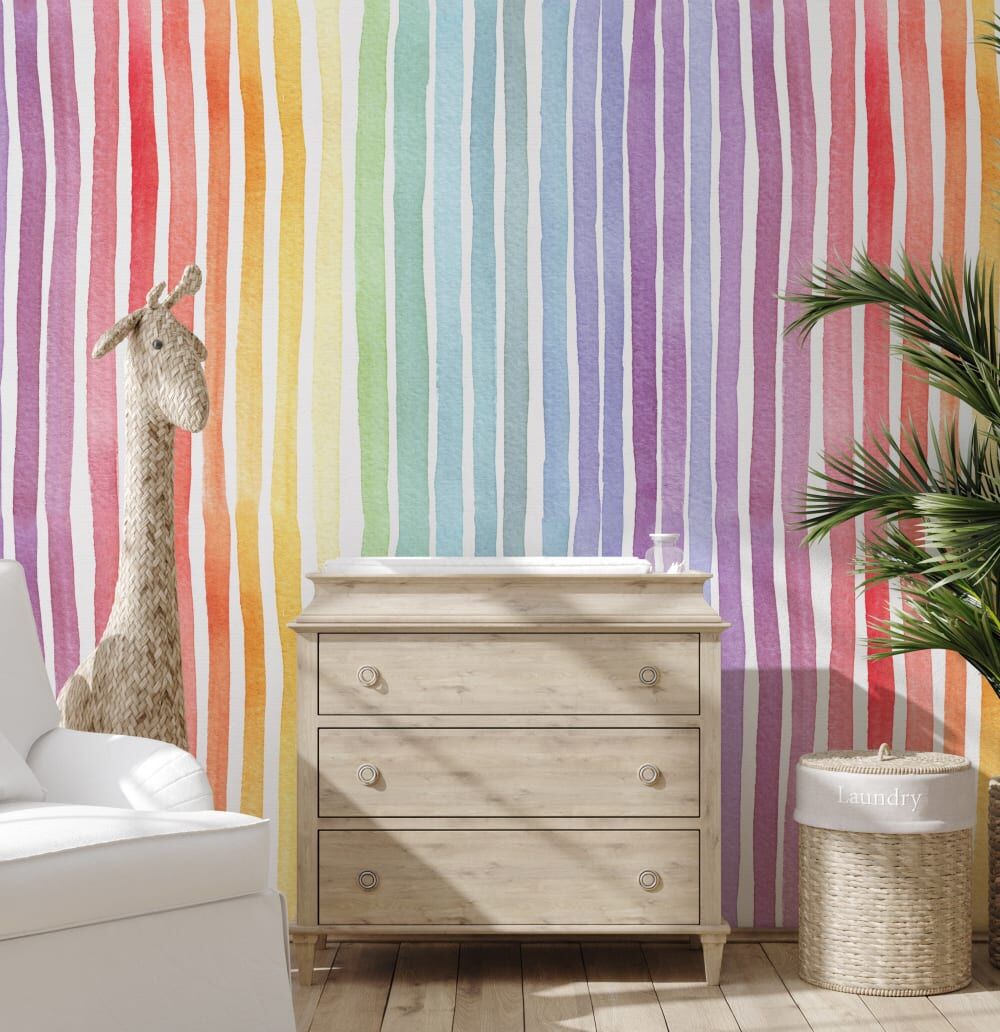 Wallpapers4Beginners Papier Peint Arc-en-ciel, papier véritable, 200x280cm, 8 feuilles Multicolore 0x280x200cm