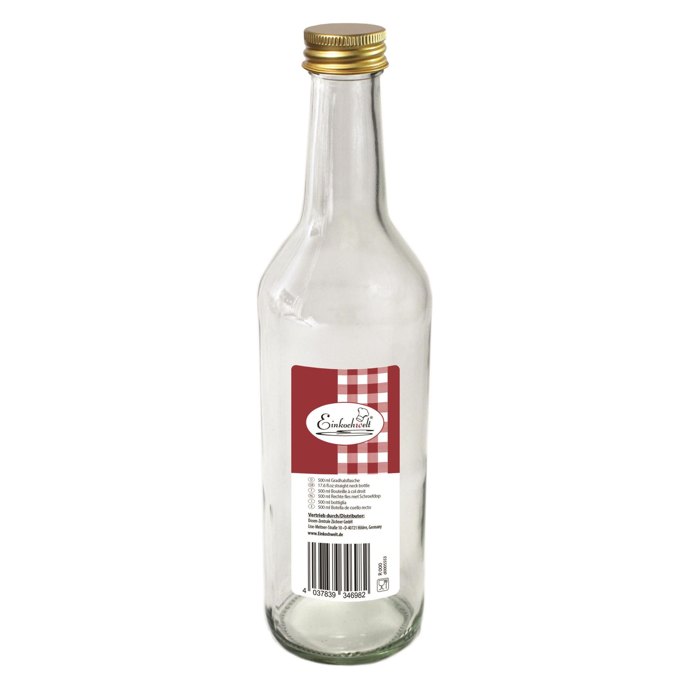 Dosen-Zentrale Gradhalsflasche 'Einkochwelt' (1 Stk.) (DOSEN-ZENTRALE) Mindestbestellmenge: 12 Stück