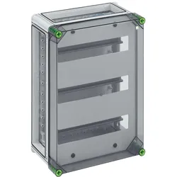 Spelsberg 01534201 Automatengehäuse, transparent, Schutzart IP65, 42 TE, Schlagfestigkeit IK08, Schutzklasse II, Bemessungsisolationsspannung 400V