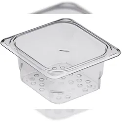 CAMBRO 63CLRCW-135 - Siebschale GN 1/6 - 16,2 x 17,6 x 7,6 cm (ohne Schale) - Transparent - Verkauf 1 Stück.