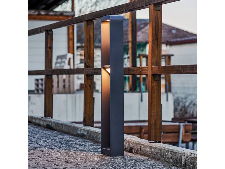 Darko LED Gartenleuchte H100 Alu - Lindby - Terrasse - Modern - Aluminium - Einflammig