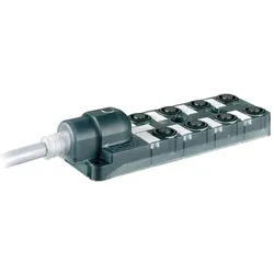 Murr Elektronik 8000-88510-3980300 Sensor/Aktorbox aktiv M12-Verteiler mit Kuns, Elektronikkabel + Stecker, Grau, Schwarz