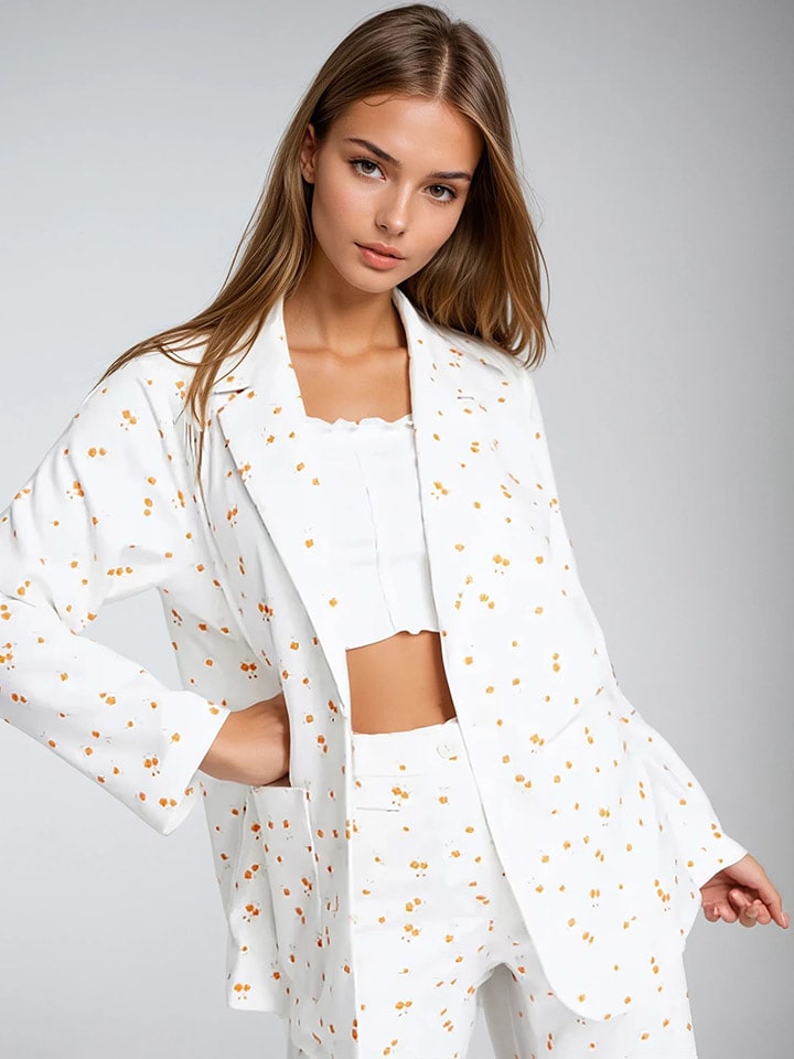 Monki Blazer in Weiß - S
